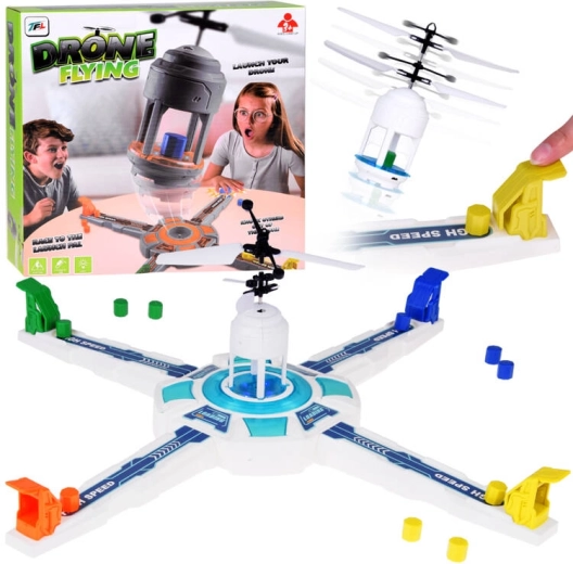 Dron volador – juego de mesa familiar con estación de lanzamiento