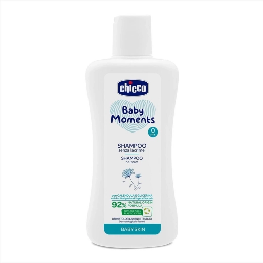 Champú para niños Chicco Baby Moments 92 % de ingredientes naturales 200 ml
