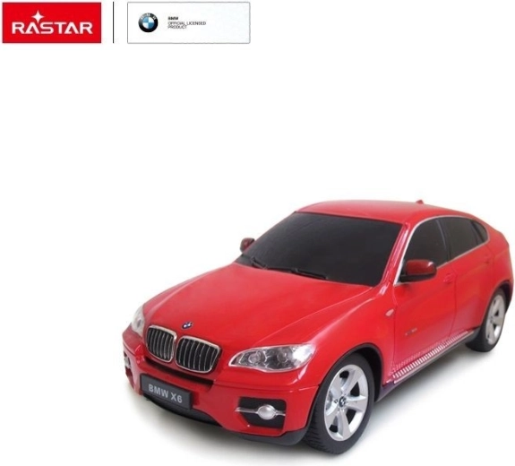 Coche RC Rastar BMW X6 con mando a distancia 1:24 rojo