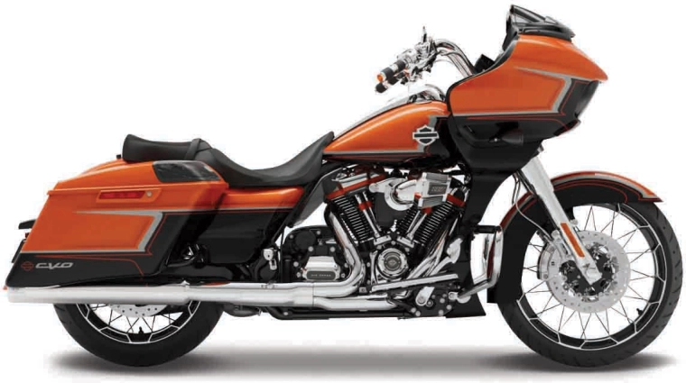 Maisto Harley-Davidson 2022 CVO Road Glide naranja metalizado negro 1:18