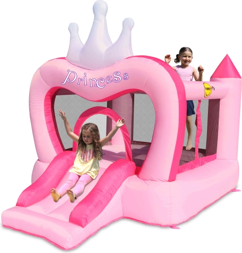 Happy Hop castillo hinchable saltarín con corona para princesas