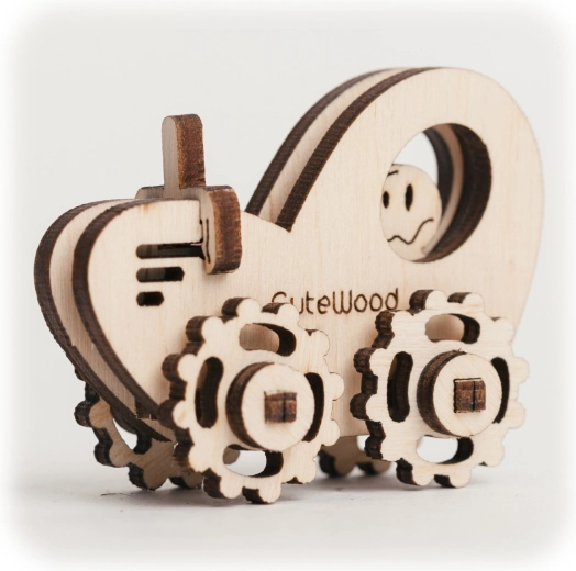 CuteWood rompecabezas 3D de madera tractor
