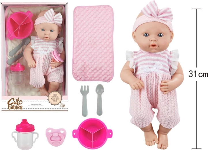 Bebé con accesorios 28 cm