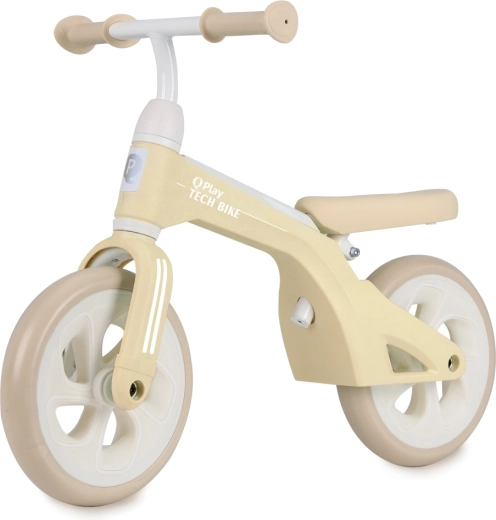 Bicicleta de equilibrio infantil Qplay Tech color crema