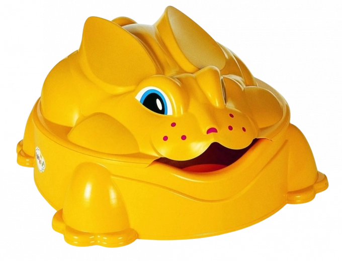 Arenero Conejo amarillo con tapa