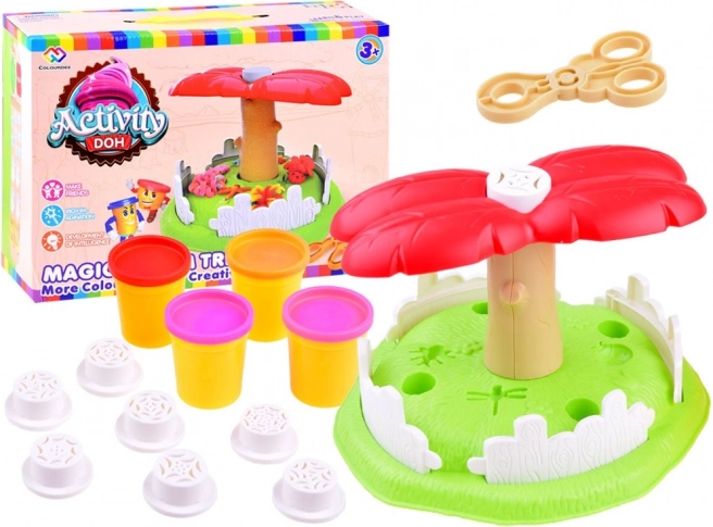 Masa plástica: set de extrusora con forma de árbol