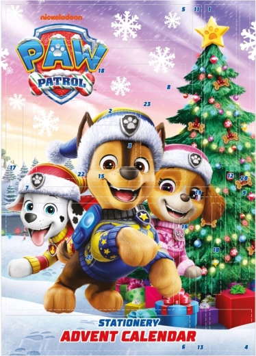 Calendario de Adviento de papelería de La Patrulla Canina