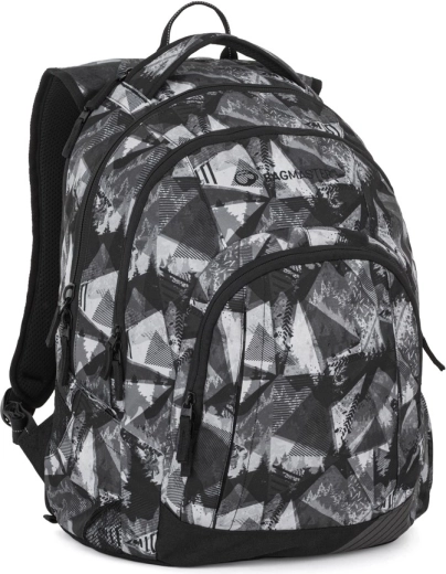 Mochila escolar para estudiantes Bagmaster Lincoln 26 A negro-blanco