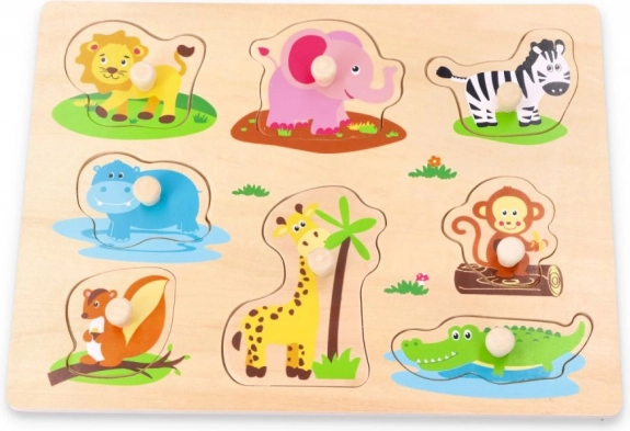 Tablero de puzle de madera Jungla