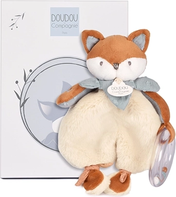 Doudou set de regalo de peluche zorro Timo con sonajero 18 cm