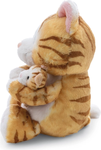 Suave peluche atigrado y detalles bordados