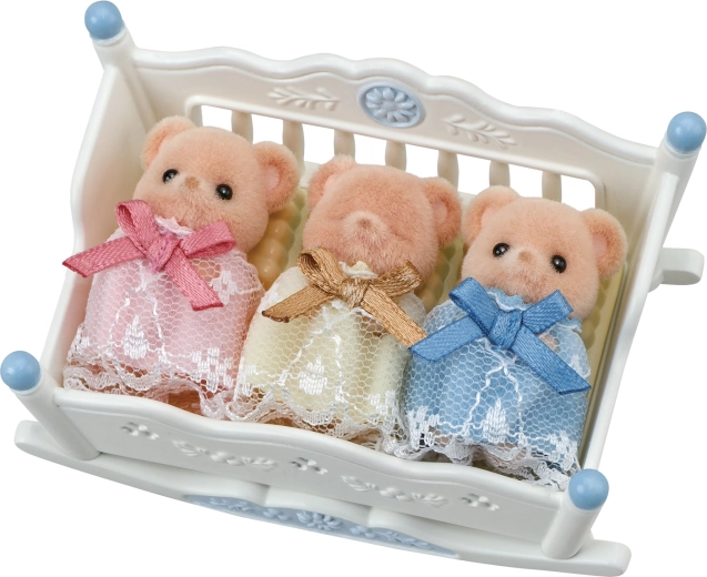 Sylvanian Families trillizos ositos de galleta en cuna