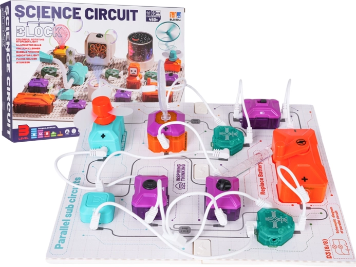 Kit educativo de circuitos eléctricos de 69 piezas