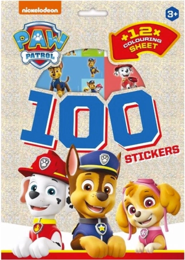 Pegatinas y colorear PAW PATROL – 12 láminas y 120+ pegatinas