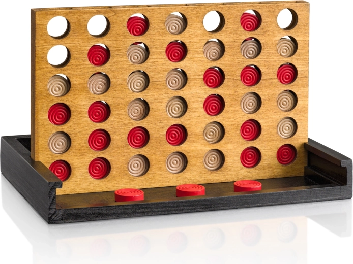 Juego estratégico de madera 4 en raya