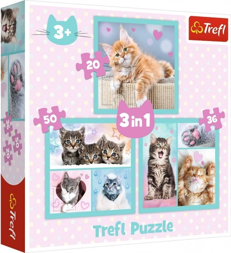 Rompecabezas 3 en 1 – adorables animalitos TREFL