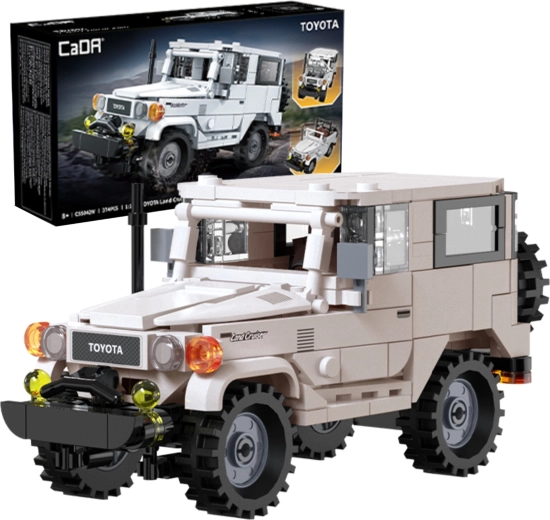 Set de construcción CaDA Toyota Land Cruiser FJ40 a escala 1:24, 374 piezas