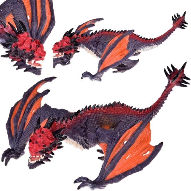 Figura de dragón para niños 21 cm – gris anaranjado