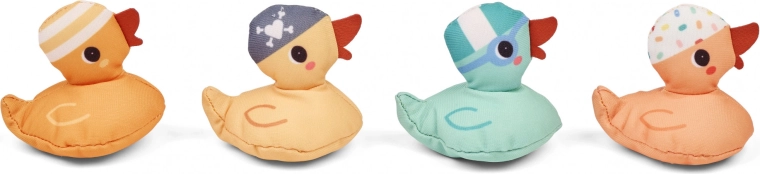 Patitos suaves y diversión con juegos de agua