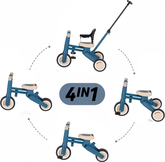 Petite&Mars triciclo multifuncional 4en1 Drift ocean blue