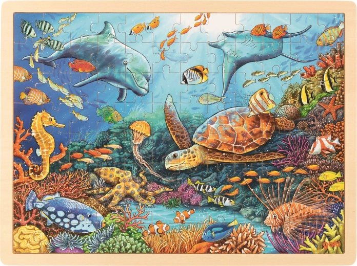 Puzzle de madera Gran Barrera de Coral 96 piezas Goki
