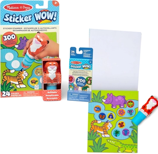 Melissa & Doug Sticker WOW! tigre – sello con pegatinas y libro de actividades