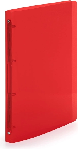 Archivador A4 de cuatro anillas rojo
