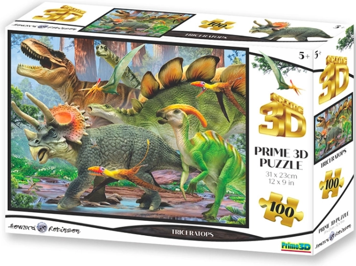 Puzle 3D Triceratops de 100 piezas