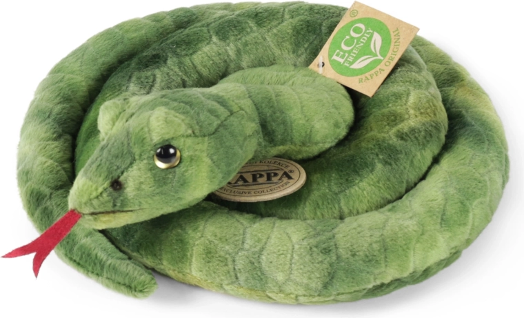 Serpiente de peluche verde 90 cm eco-friendly