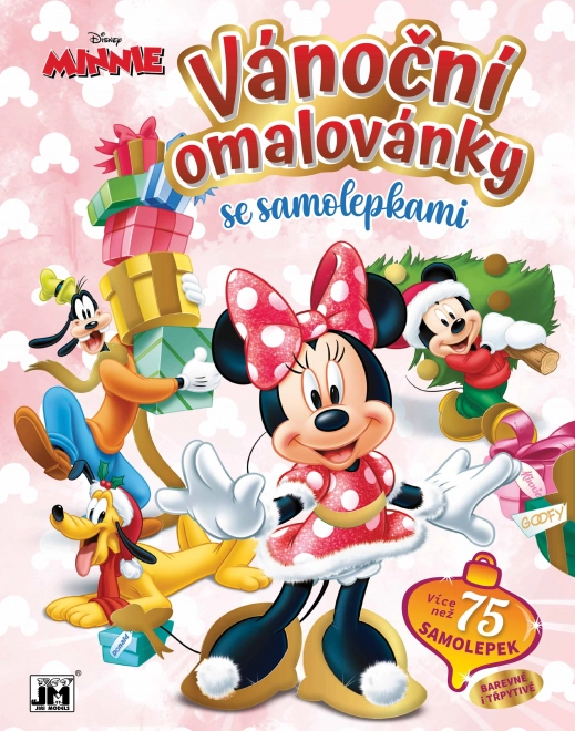 Libro para colorear navideño con pegatinas MINNIE