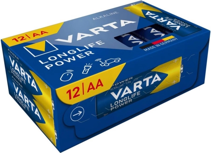 Pilas alcalinas AA VARTA Longlife Power, 12 uds.