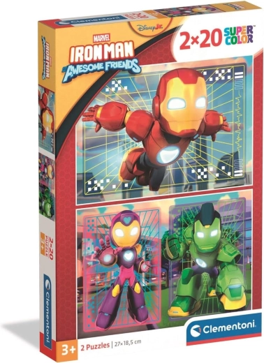 Puzzle Iron Man y sus increíbles amigos 2×20 piezas