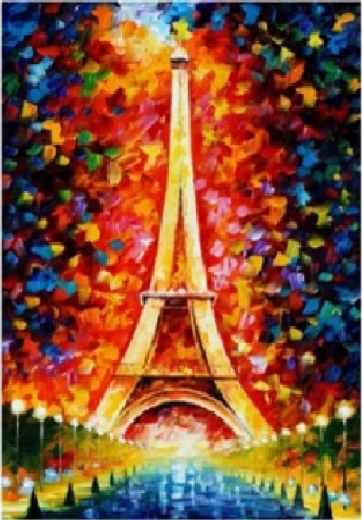 Pintura de diamantes Torre Eiffel 30 × 40 cm NORIMPEX