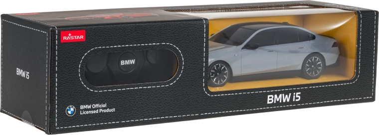 Coche BMW i5 teledirigido Rastar a escala 1:24, rojo