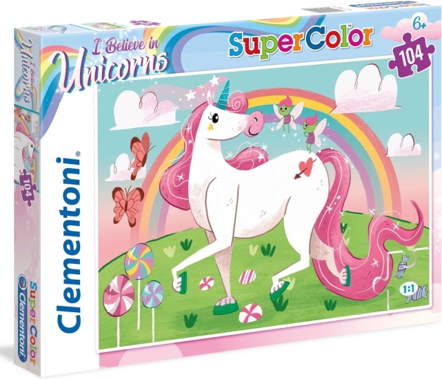 Puzle de 104 piezas unicornio