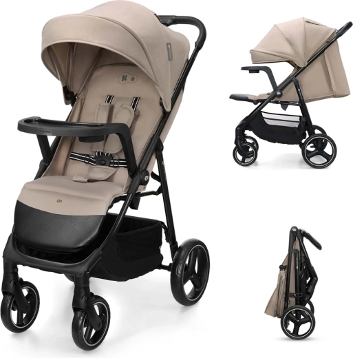Silla de paseo deportiva Kinderkraft Trig 3 con bandeja stone beige
