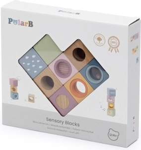 Viga Toys PolarB cubos sensoriales de madera con efectos - 8 uds.