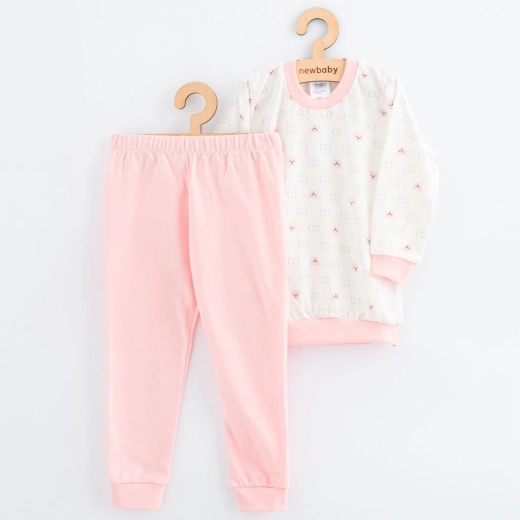 Pijama infantil de algodón New Baby osito rosa 128/134