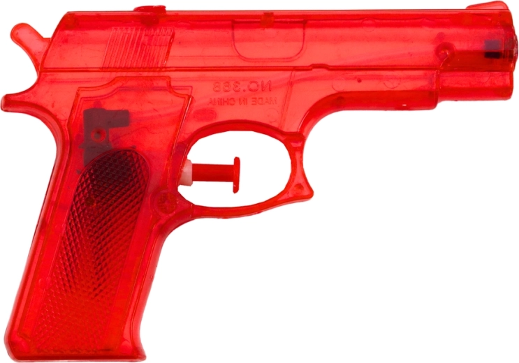 Pistola de agua pequeña de plástico roja 15 × 10,5 cm