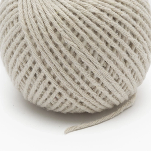 Cordón de algodón blanco de 150 m