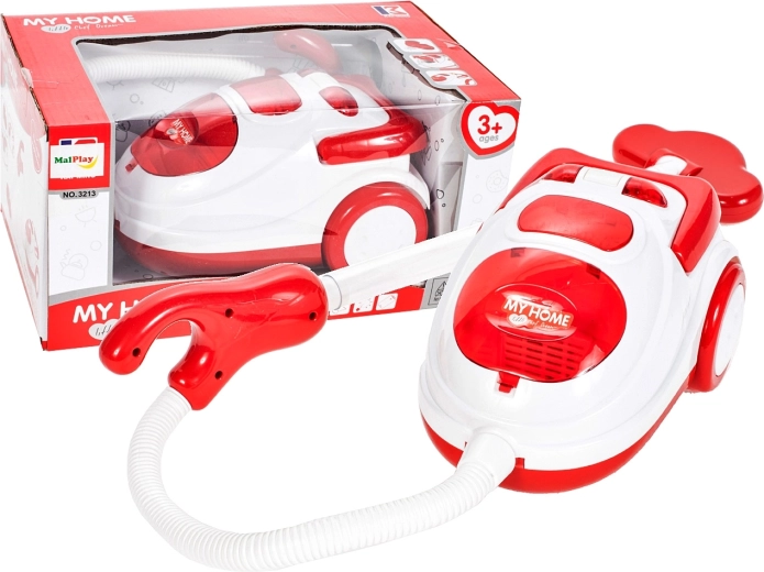 Aspiradora infantil roja con bolas giratorias y luces