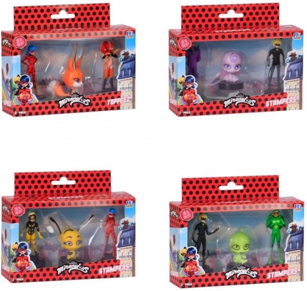 Sellos de Miraculous Ladybug 3 uds figura