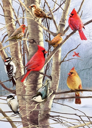 Puzzle Pájaros en Invierno 1000 Piezas