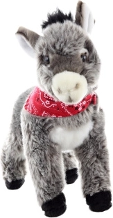 Burro de peluche con pañuelo 30 cm