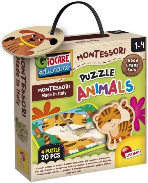 Puzle de madera Montessori con animales