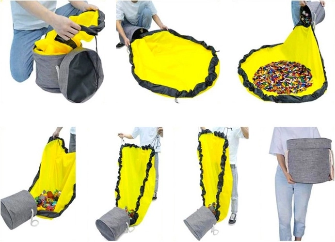 2 en 1: alfombra de juego y bolsa para una recogida rápida