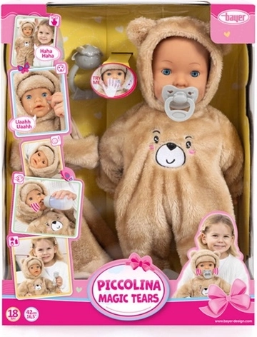 Bayer Piccolina muñeca bebé que llora 42 cm