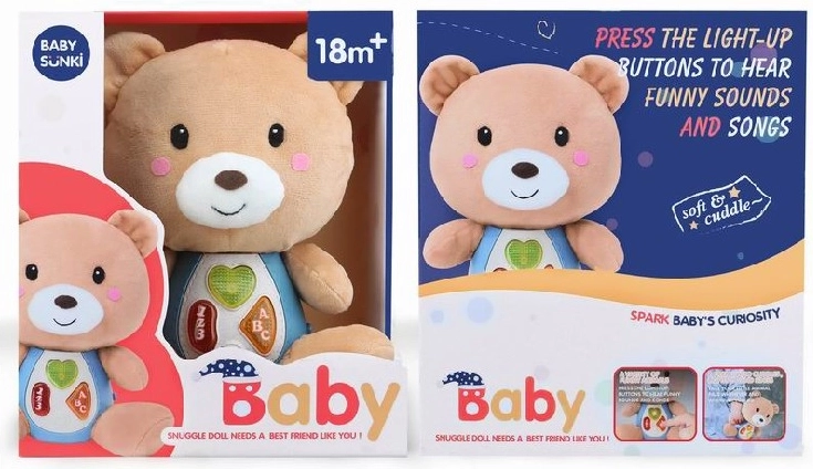 Osito de peluche con luz y melodías