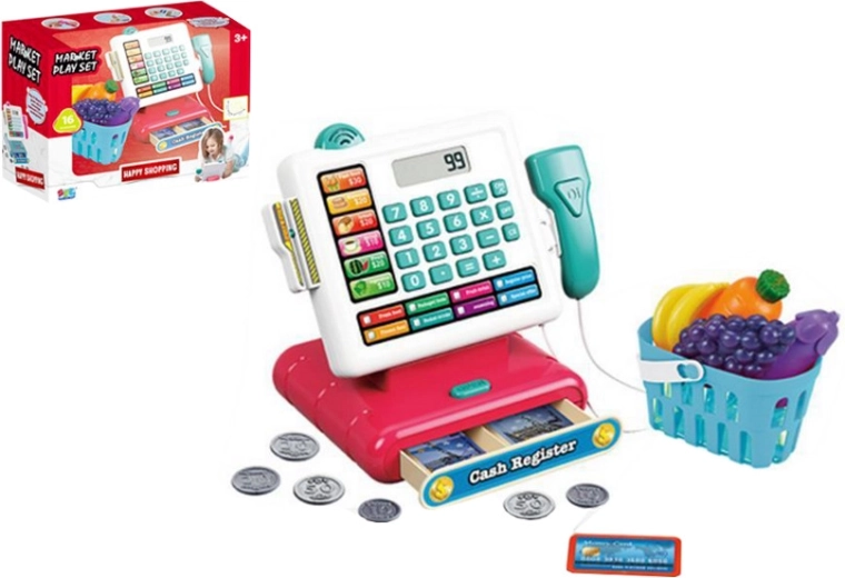 Caja registradora infantil – set de tienda con accesorios
