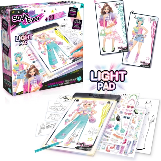 Style4Ever set de diseño de moda con base iluminada
